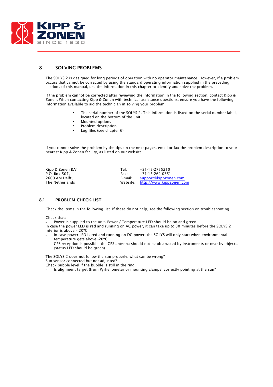 Kipp&Zonen SOLYS 2 Sun Tracker User Manual | Page 55 / 66