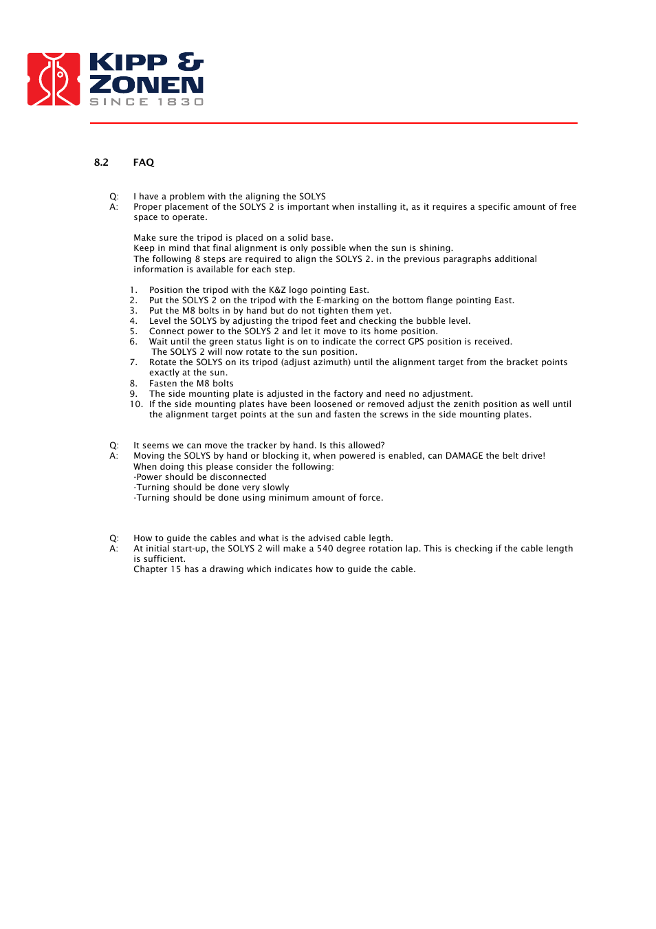 Kipp&Zonen SOLYS 2 Sun Tracker User Manual | Page 56 / 66