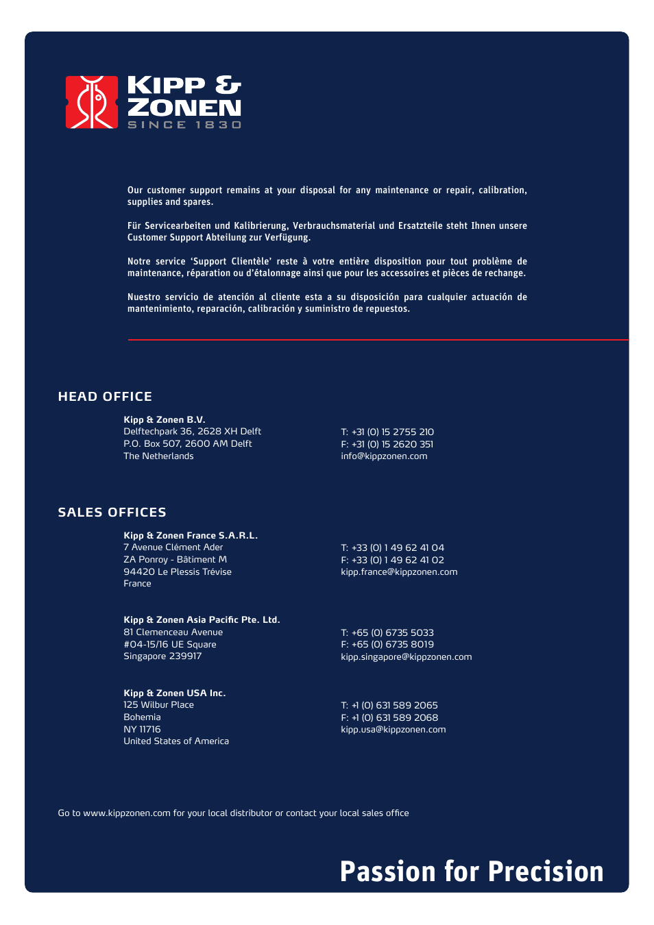 Passion for precision | Kipp&Zonen SOLYS 2 Sun Tracker User Manual | Page 66 / 66