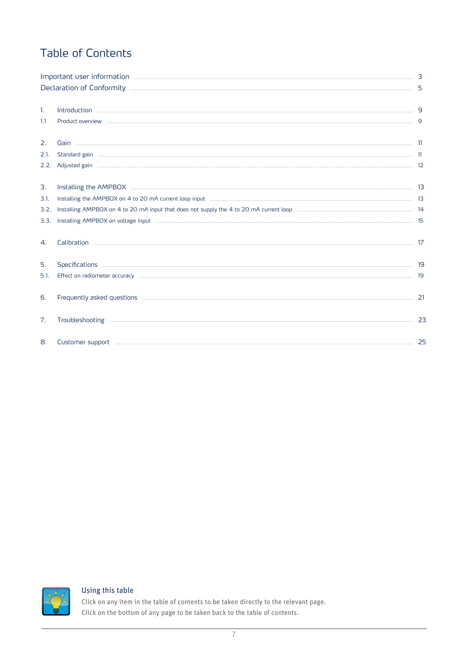 Kipp&Zonen AMPBOX Amplifier User Manual | Page 7 / 26