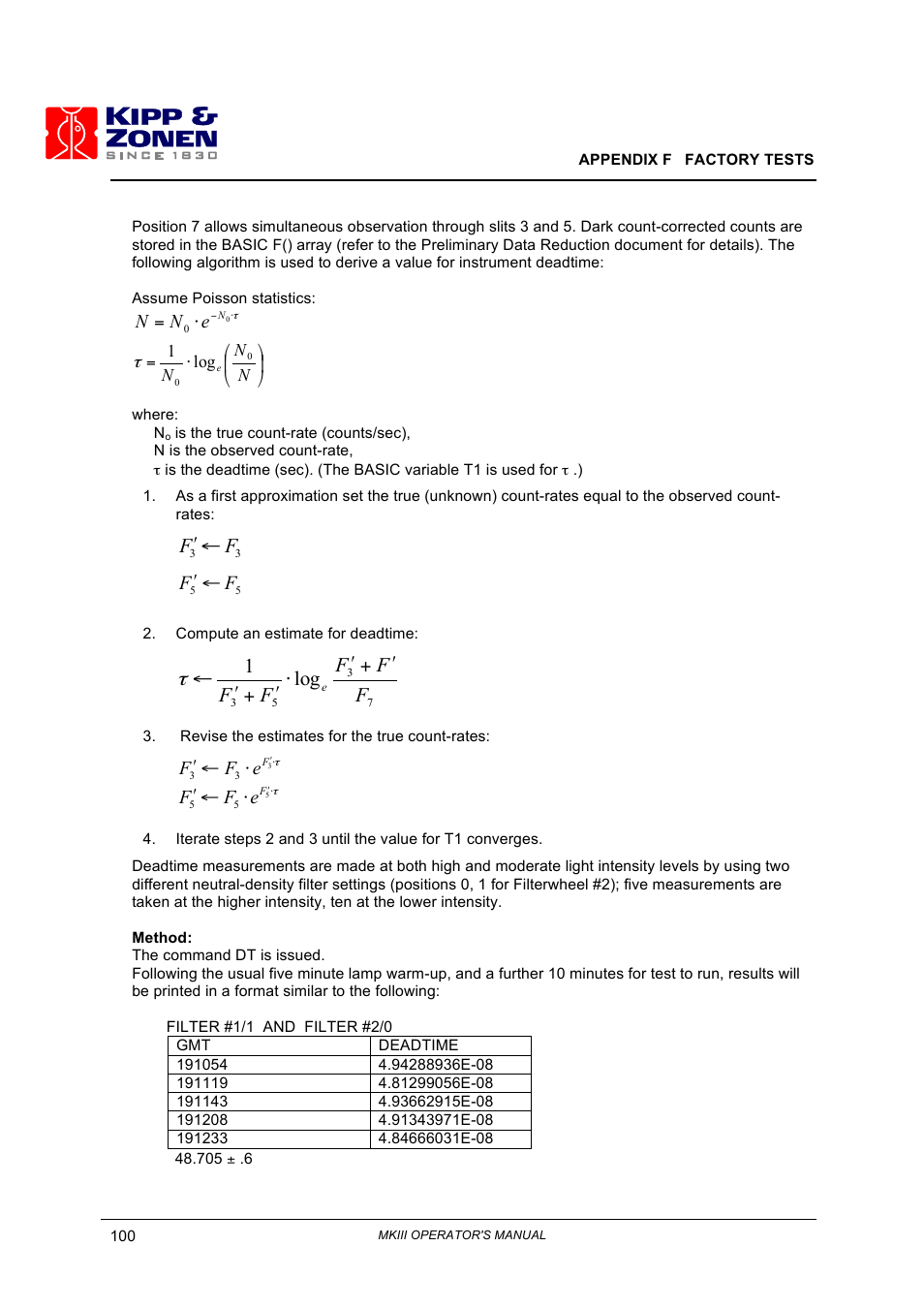 Ff ← ʹ, ʹ′ + ʹ′ ⋅ ʹ′ + ʹ, En n | Ef f | Kipp&Zonen Brewer MkIII User Manual | Page 103 / 136