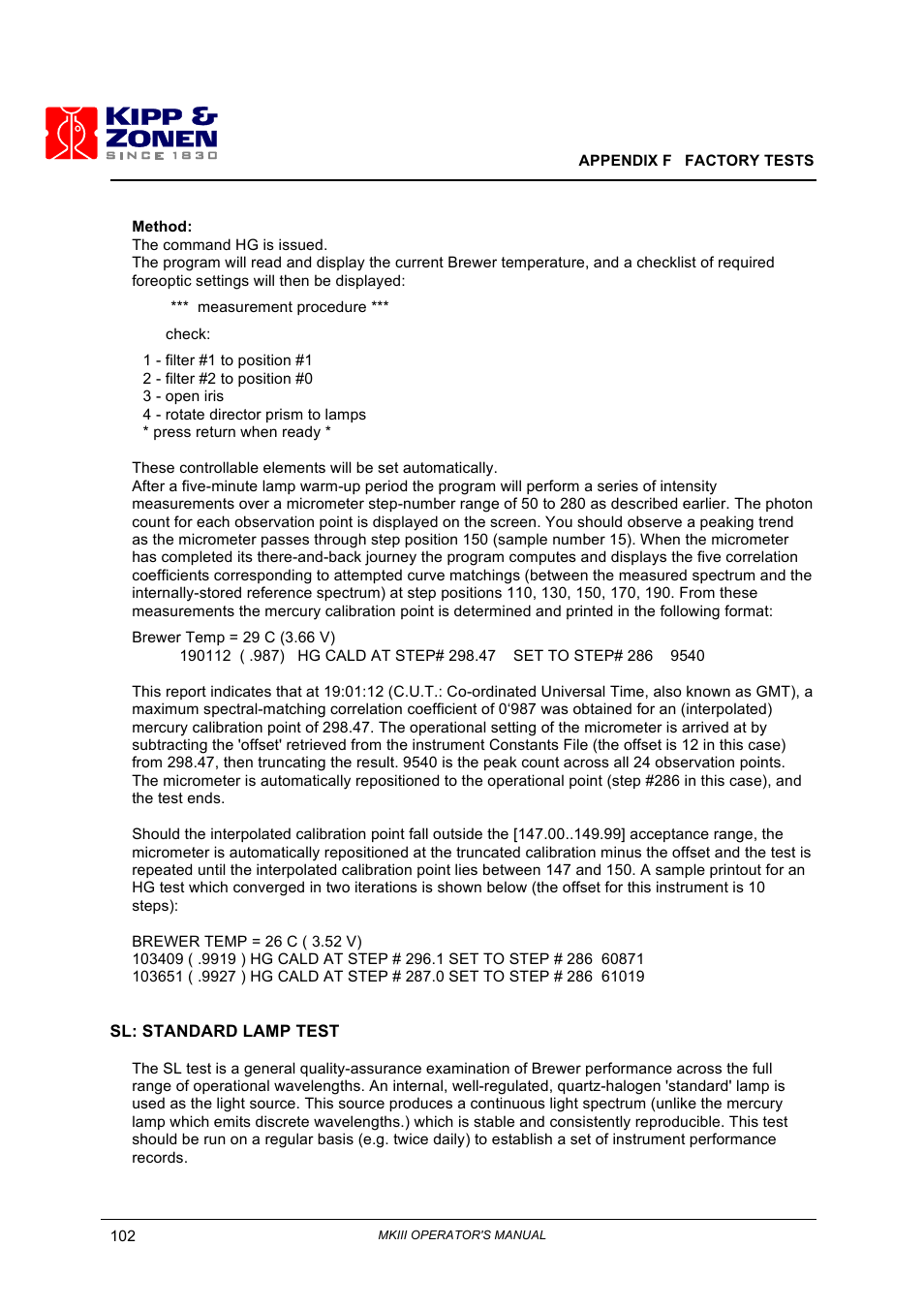 Kipp&Zonen Brewer MkIII User Manual | Page 105 / 136