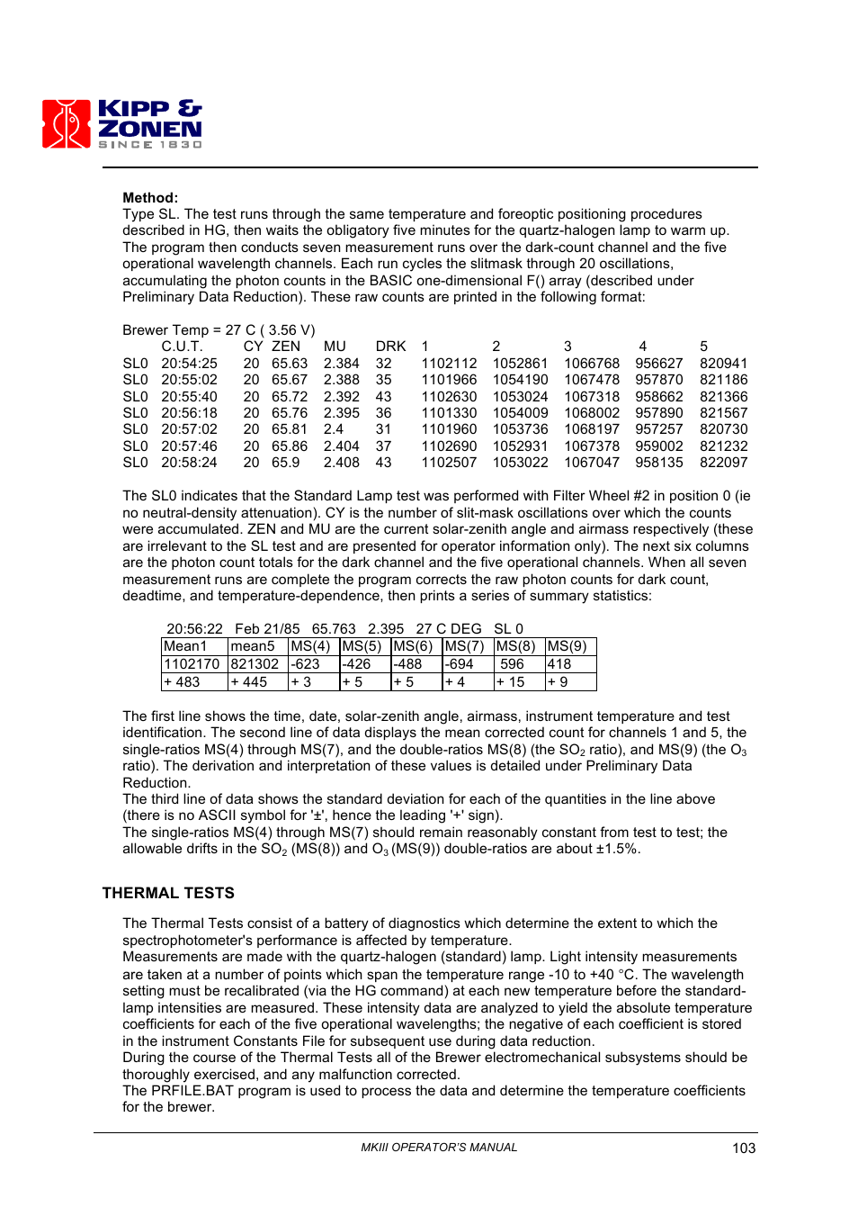 Kipp&Zonen Brewer MkIII User Manual | Page 106 / 136