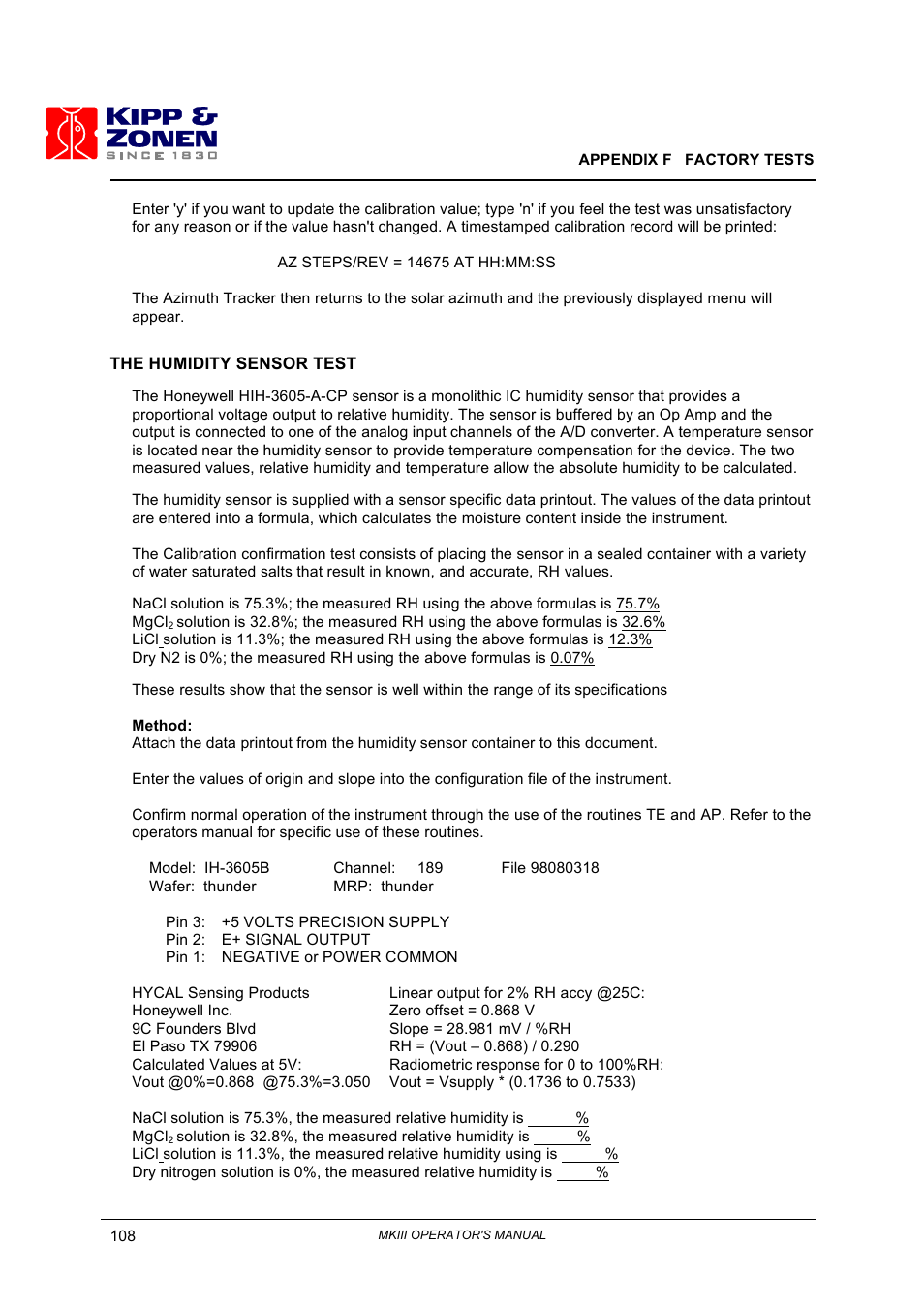 Kipp&Zonen Brewer MkIII User Manual | Page 111 / 136