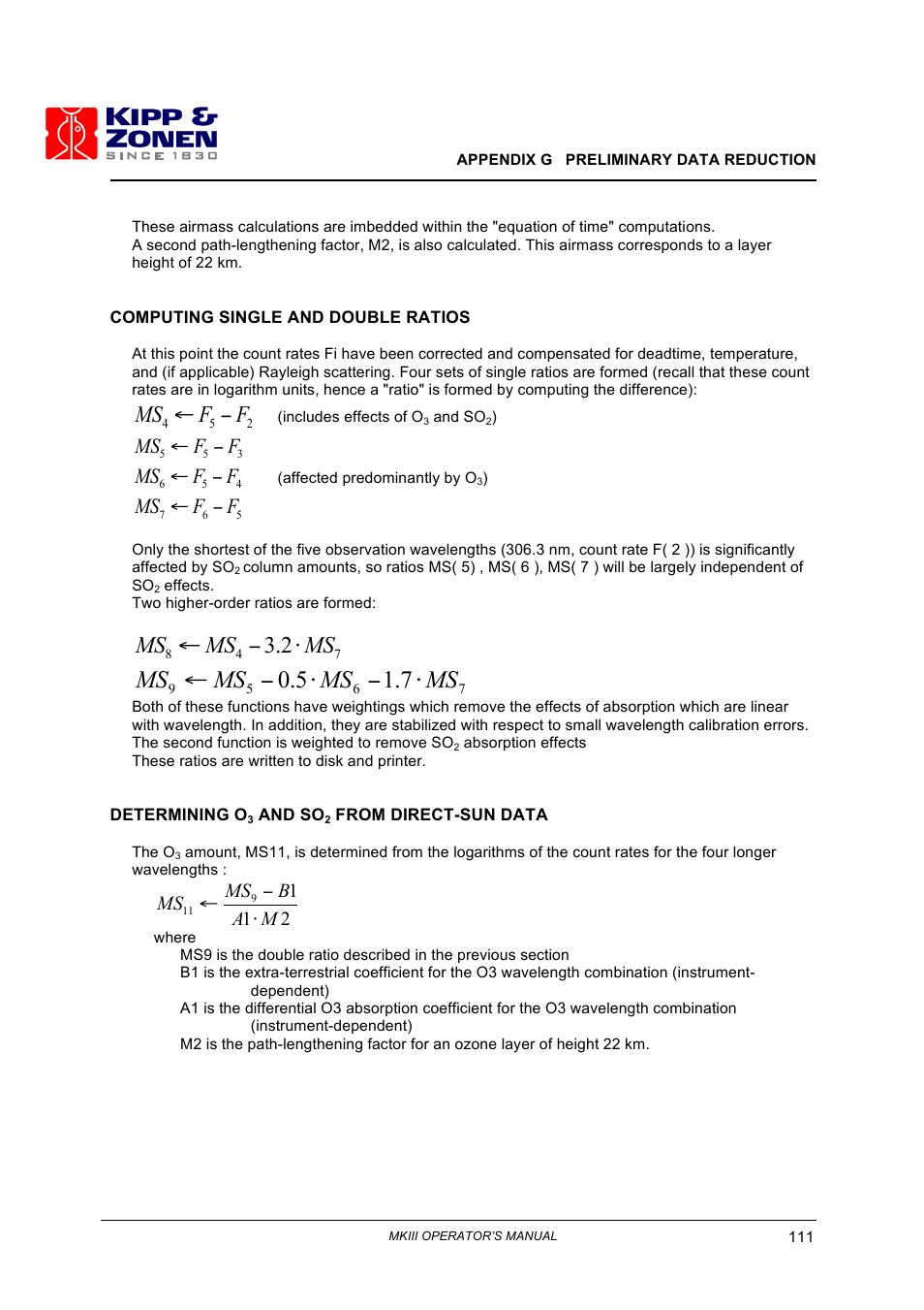 1 5 . 0 ms ms ms ms, 3 ms ms ms | Kipp&Zonen Brewer MkIII User Manual | Page 114 / 136