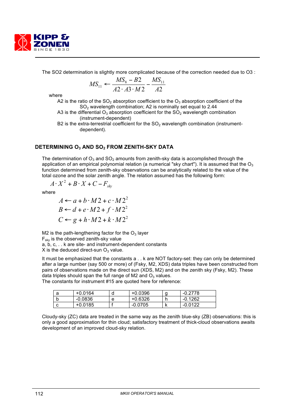 Kipp&Zonen Brewer MkIII User Manual | Page 115 / 136