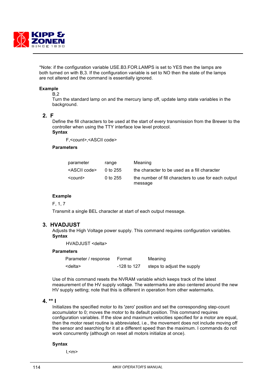 Hvadjust, ** i | Kipp&Zonen Brewer MkIII User Manual | Page 117 / 136