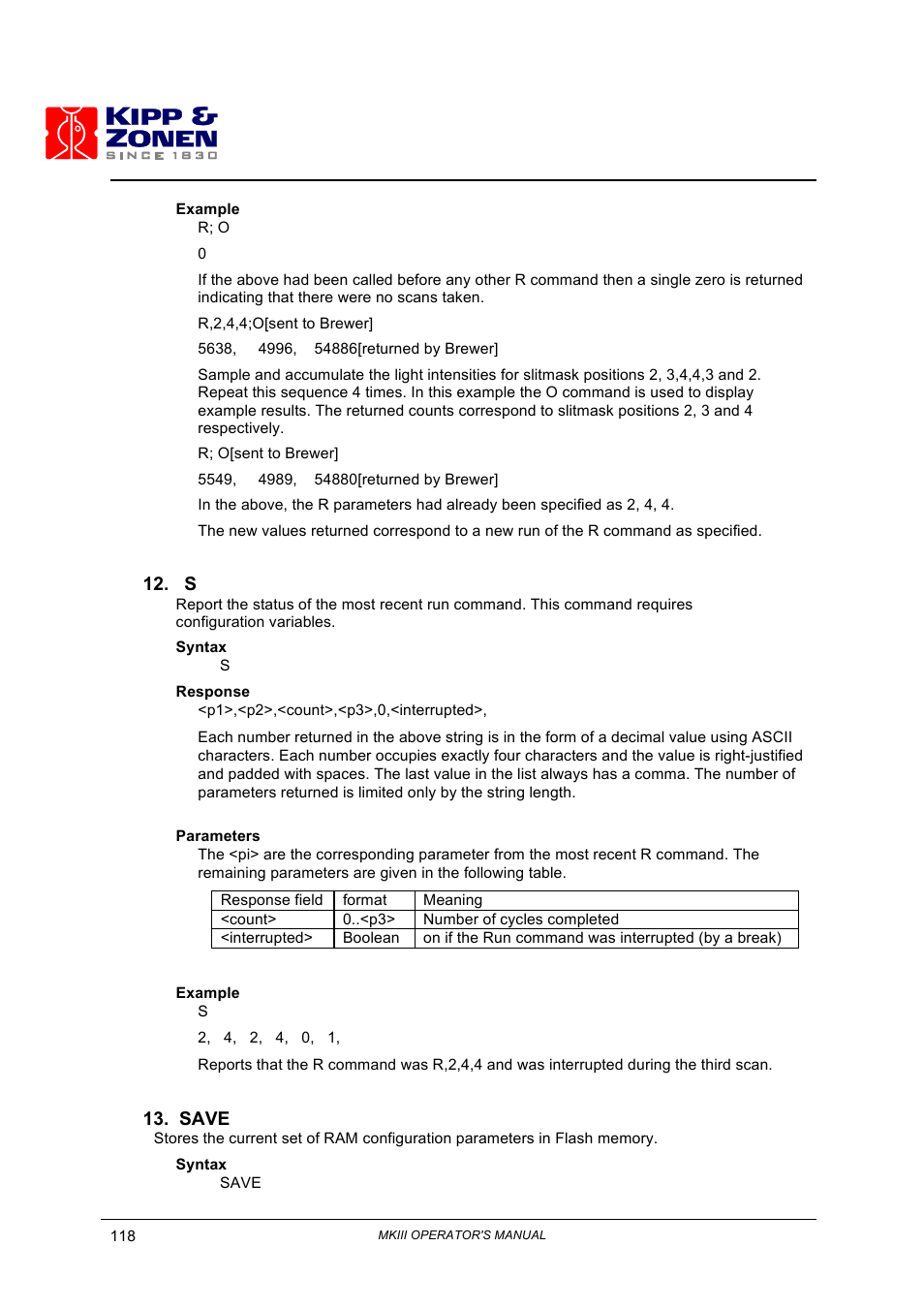 Save | Kipp&Zonen Brewer MkIII User Manual | Page 121 / 136