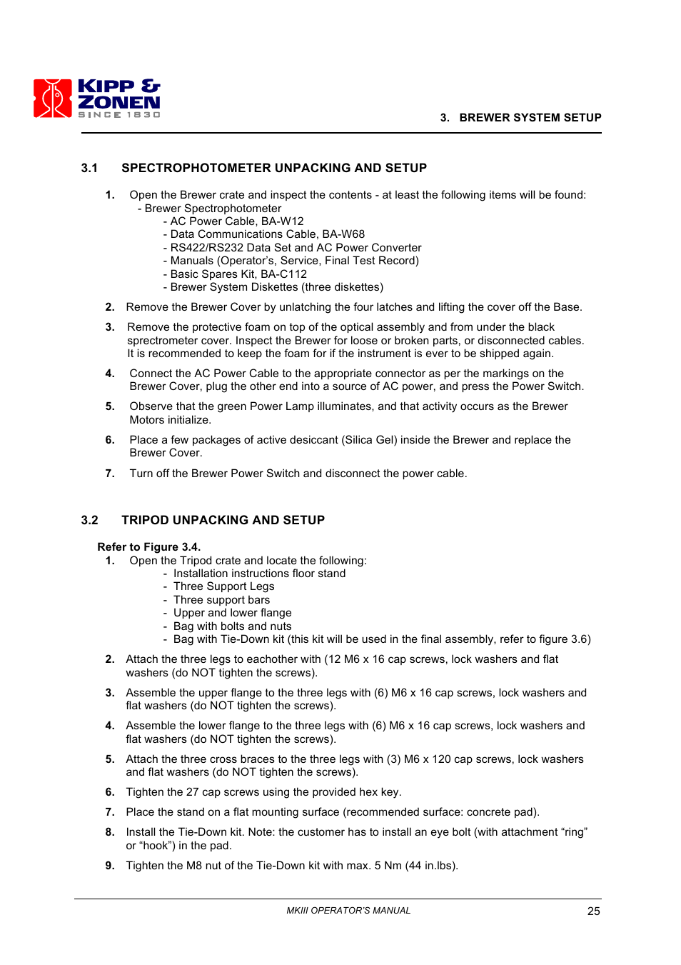 Kipp&Zonen Brewer MkIII User Manual | Page 28 / 136