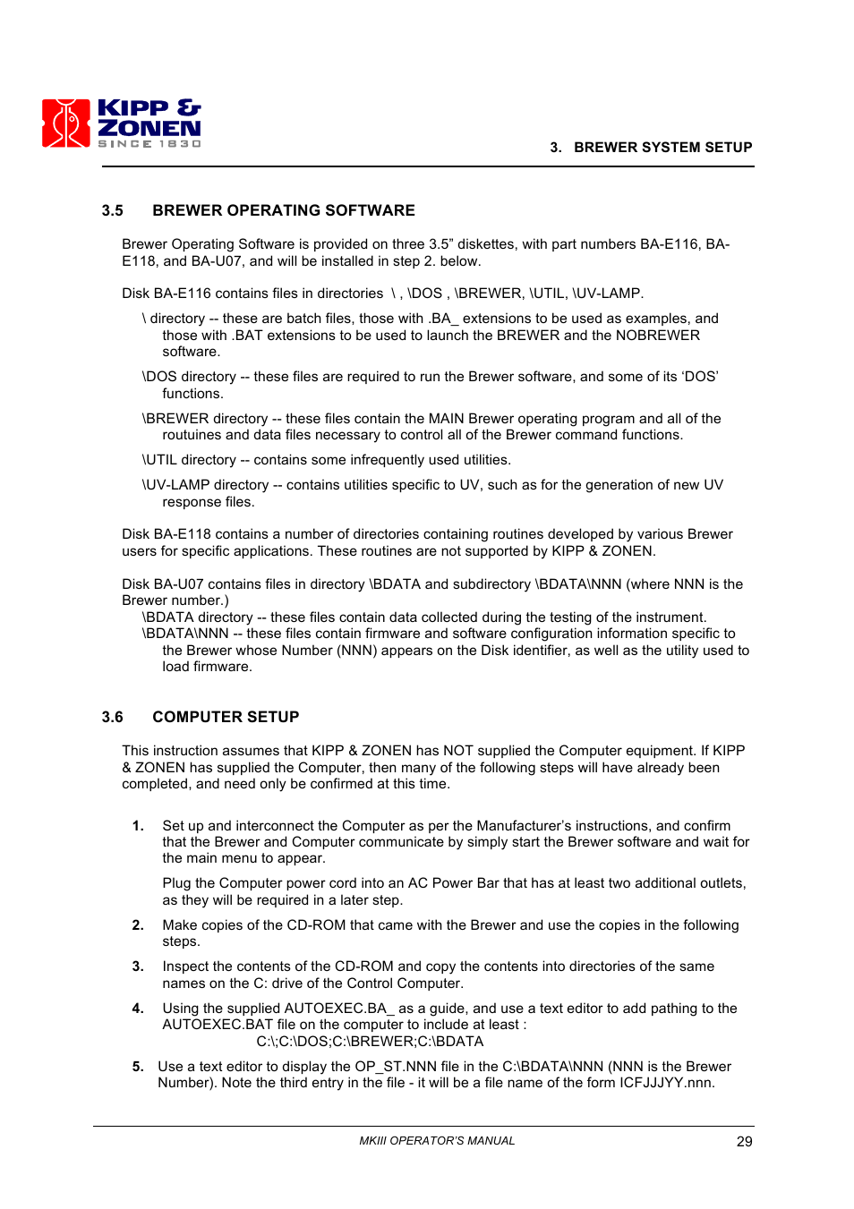 Kipp&Zonen Brewer MkIII User Manual | Page 32 / 136