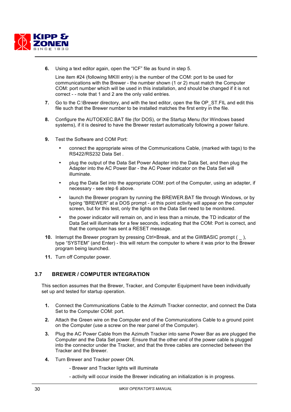 Kipp&Zonen Brewer MkIII User Manual | Page 33 / 136