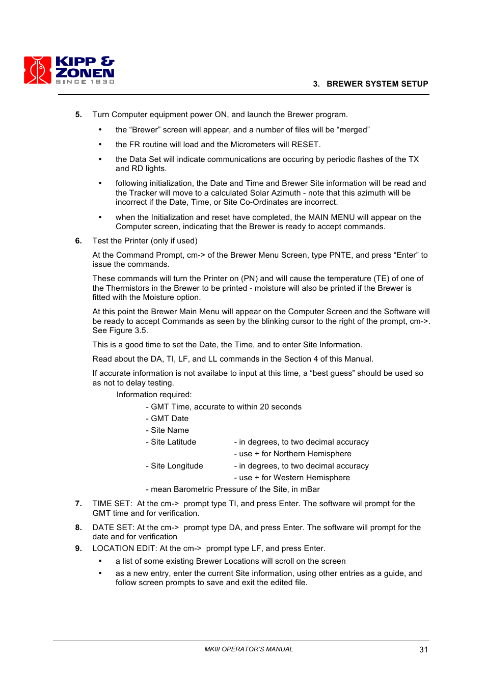 Kipp&Zonen Brewer MkIII User Manual | Page 34 / 136