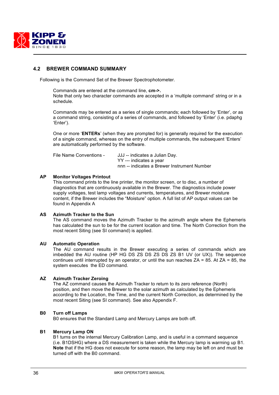 Kipp&Zonen Brewer MkIII User Manual | Page 39 / 136