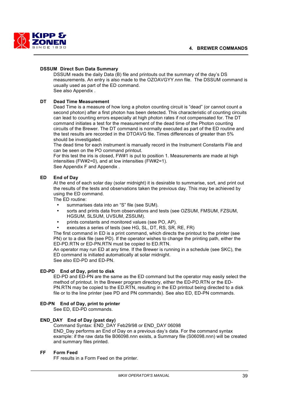 Kipp&Zonen Brewer MkIII User Manual | Page 42 / 136