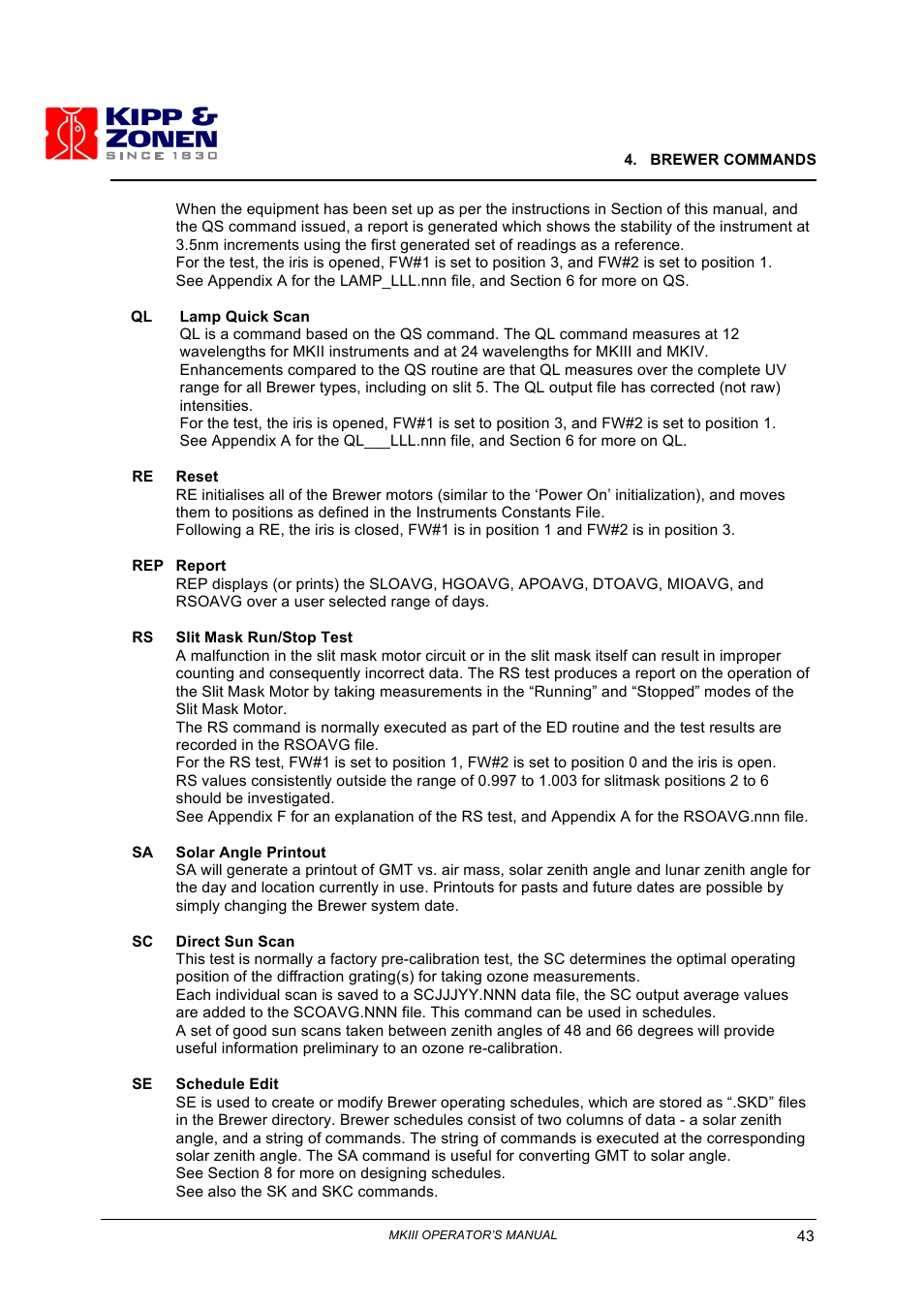 Kipp&Zonen Brewer MkIII User Manual | Page 46 / 136