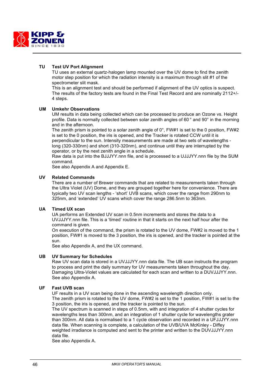 Kipp&Zonen Brewer MkIII User Manual | Page 49 / 136