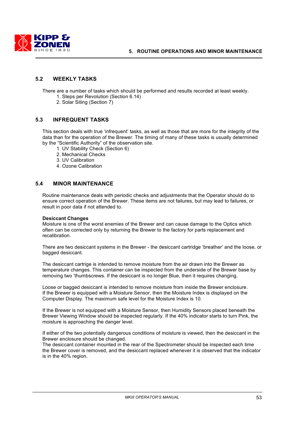 Kipp&Zonen Brewer MkIII User Manual | Page 56 / 136