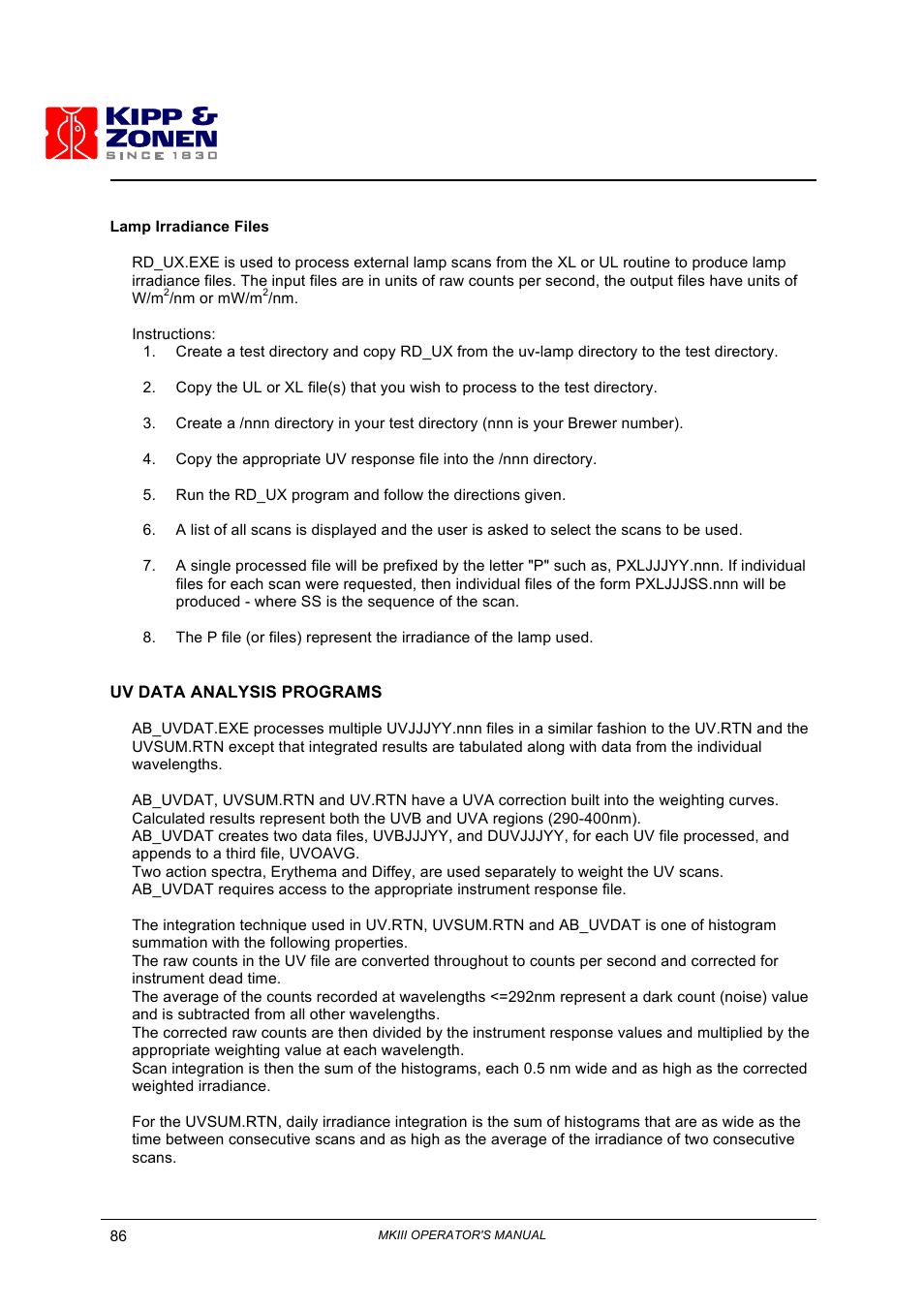 Kipp&Zonen Brewer MkIII User Manual | Page 89 / 136