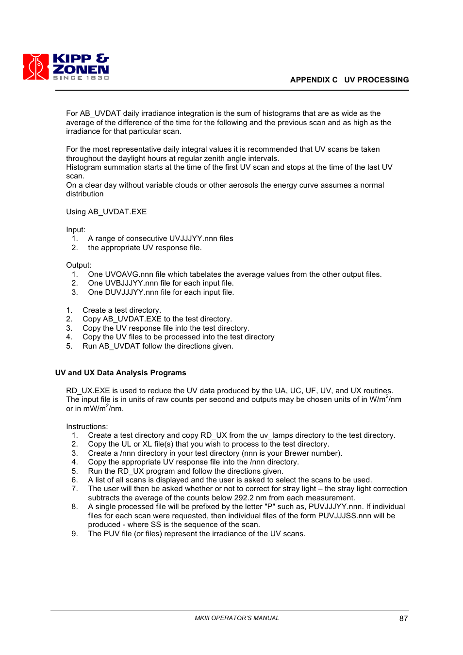 Kipp&Zonen Brewer MkIII User Manual | Page 90 / 136