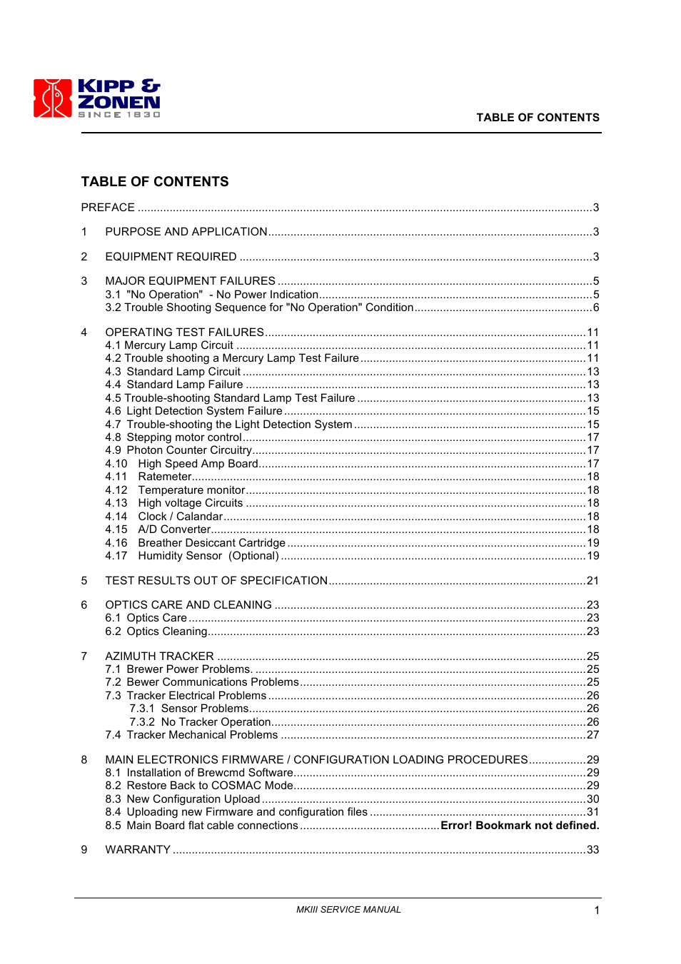 Kipp&Zonen Brewer MkIII User Manual | Page 6 / 131