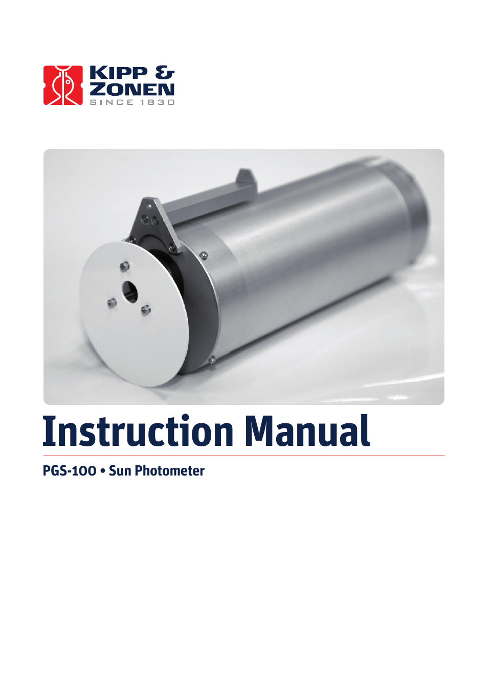 Kipp&Zonen PGS-100 Sun Photometer User Manual | 40 pages