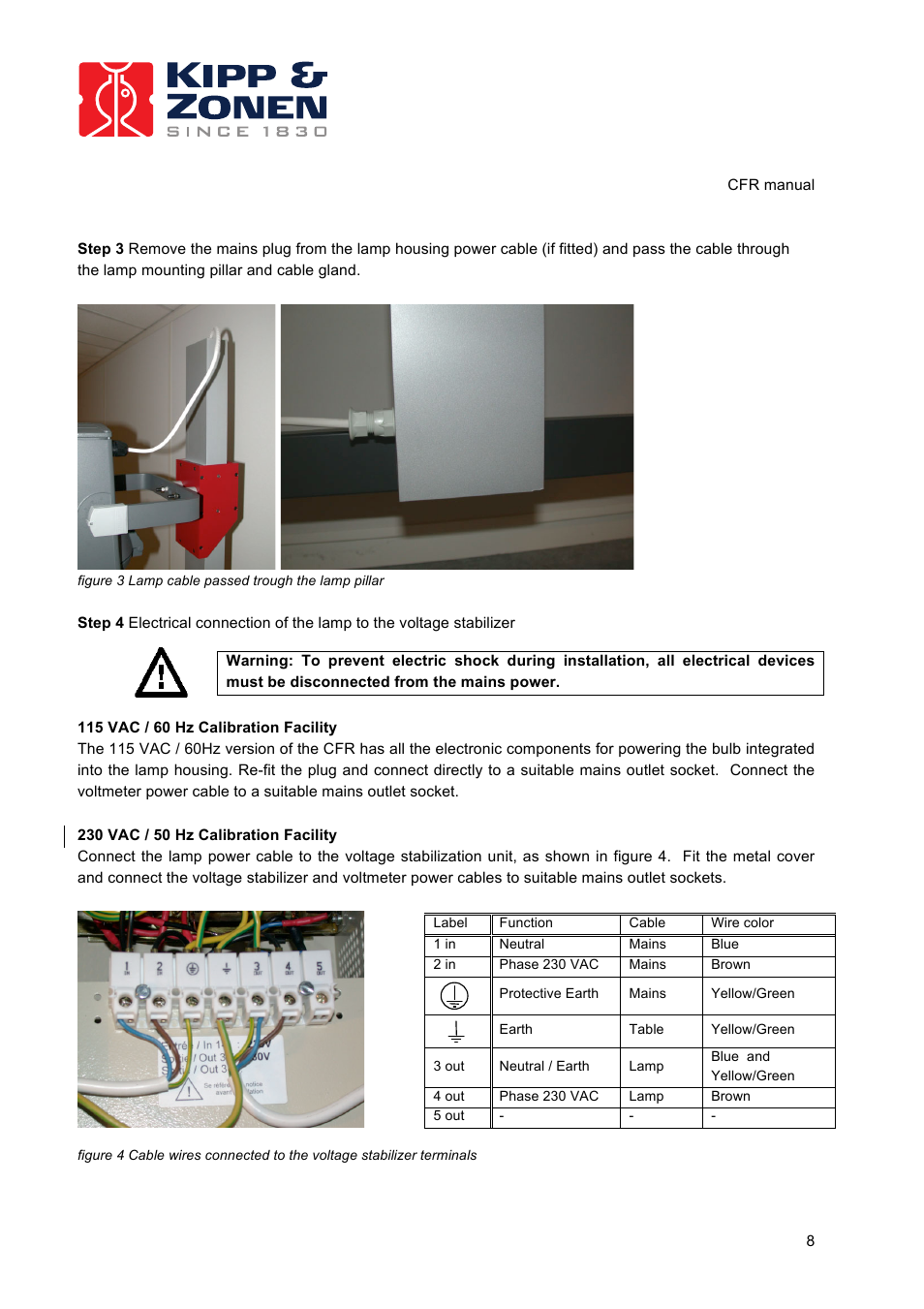Kipp&Zonen CFR Calibration Facility User Manual | Page 9 / 29