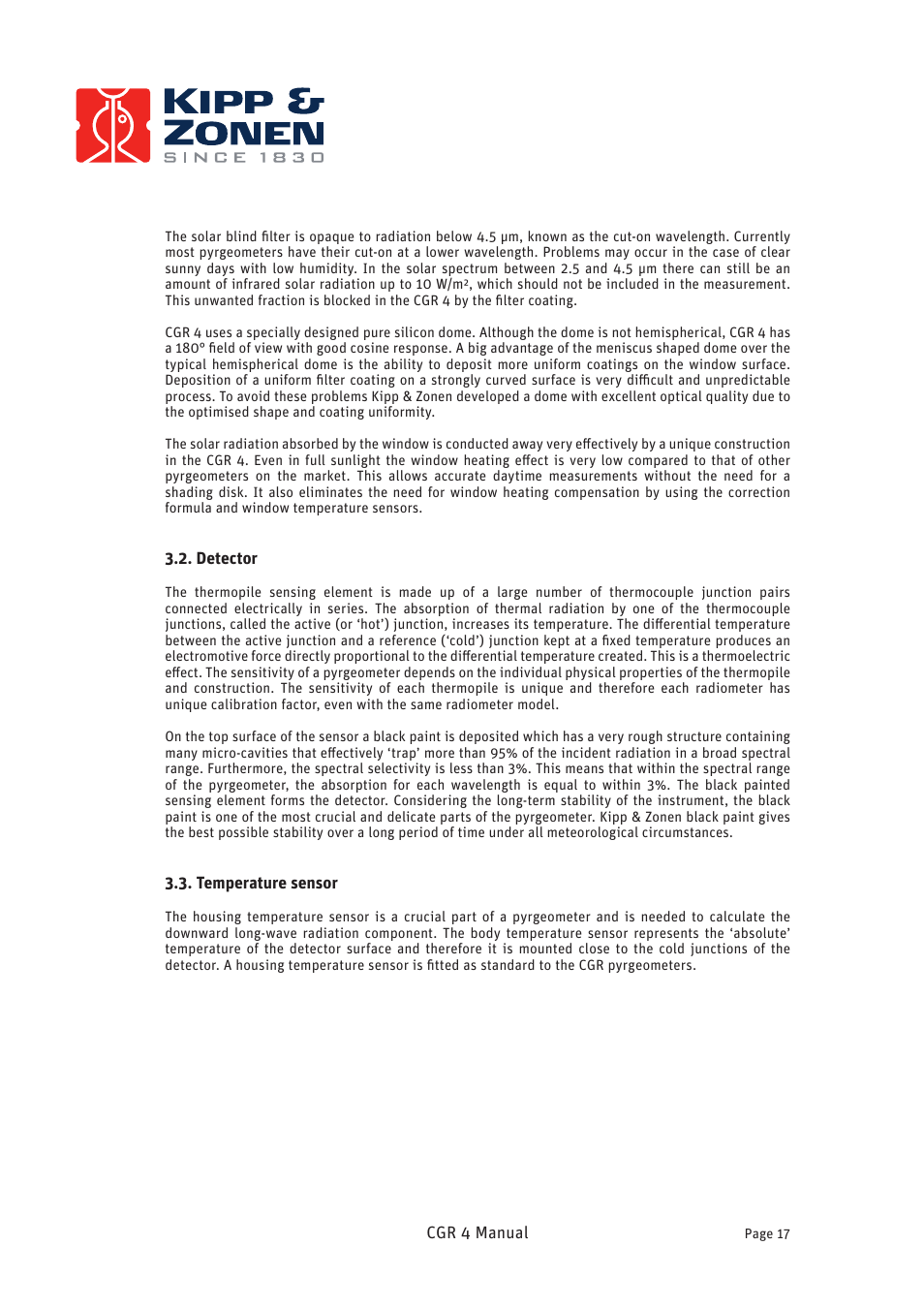 Kipp&Zonen CGR 4 Pyrgeometers User Manual | Page 17 / 35