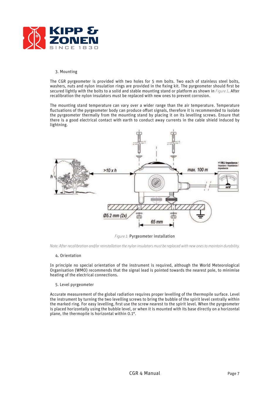 Kipp&Zonen CGR 4 Pyrgeometers User Manual | Page 7 / 35