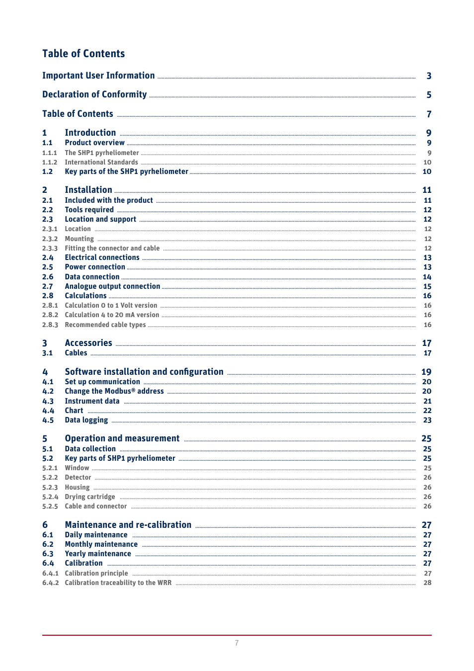 Kipp&Zonen SHP1 Pyrheliometer User Manual | Page 7 / 50