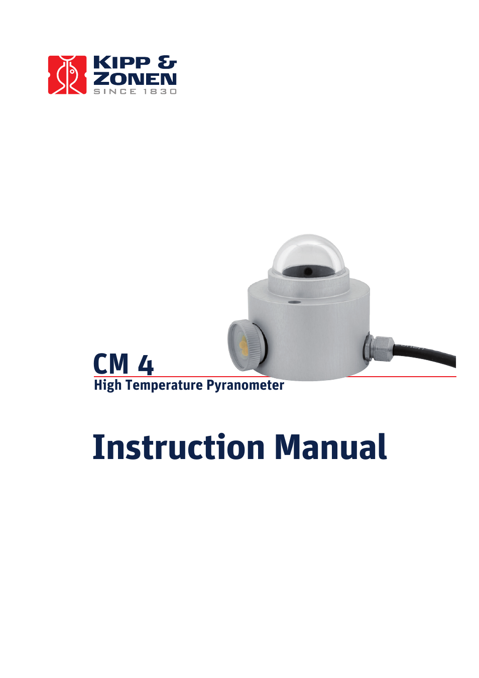 Kipp&Zonen CM 4 Pyranometer User Manual | 53 pages