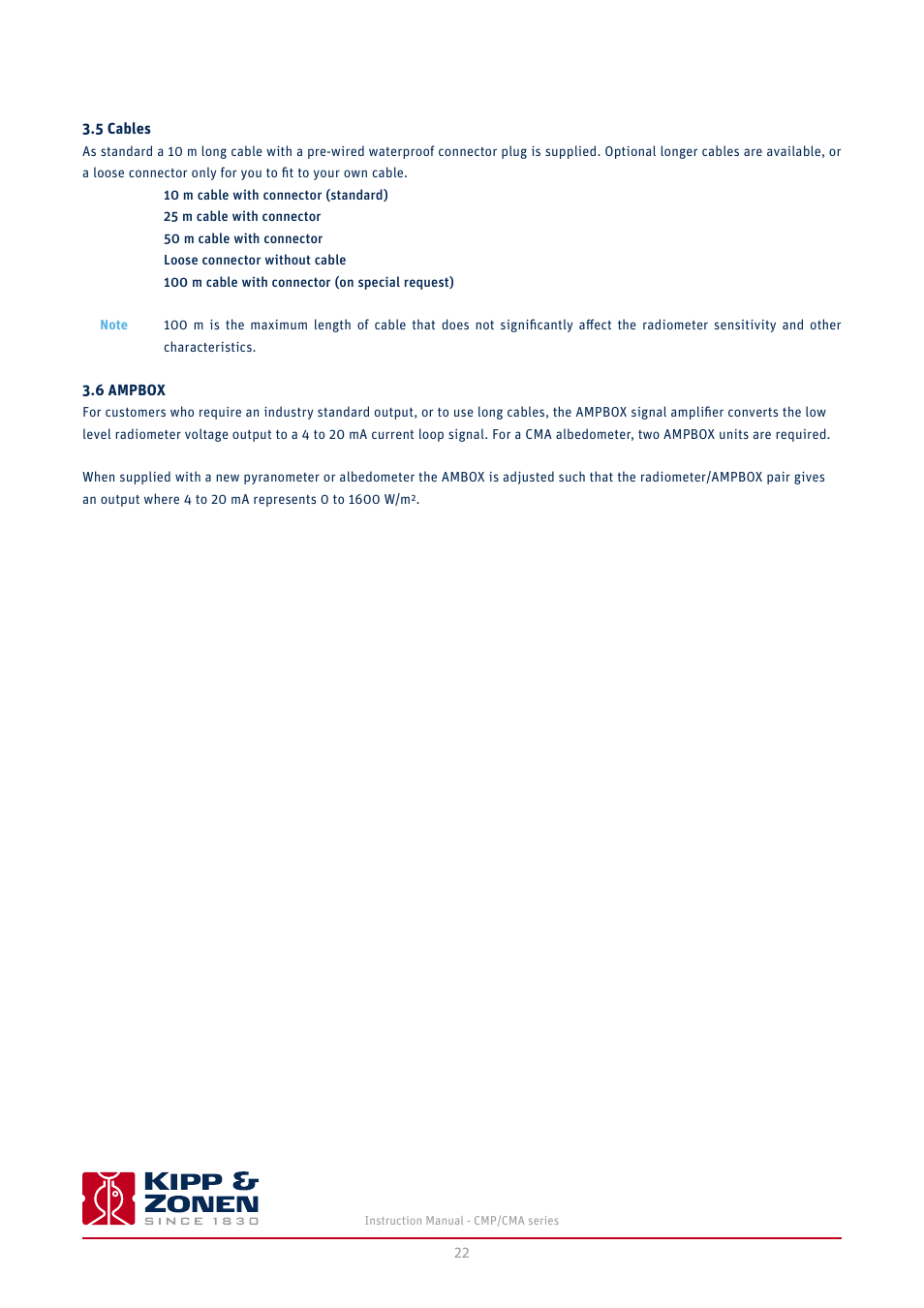 Kipp&Zonen CMA 6 Albedometers User Manual | Page 22 / 46