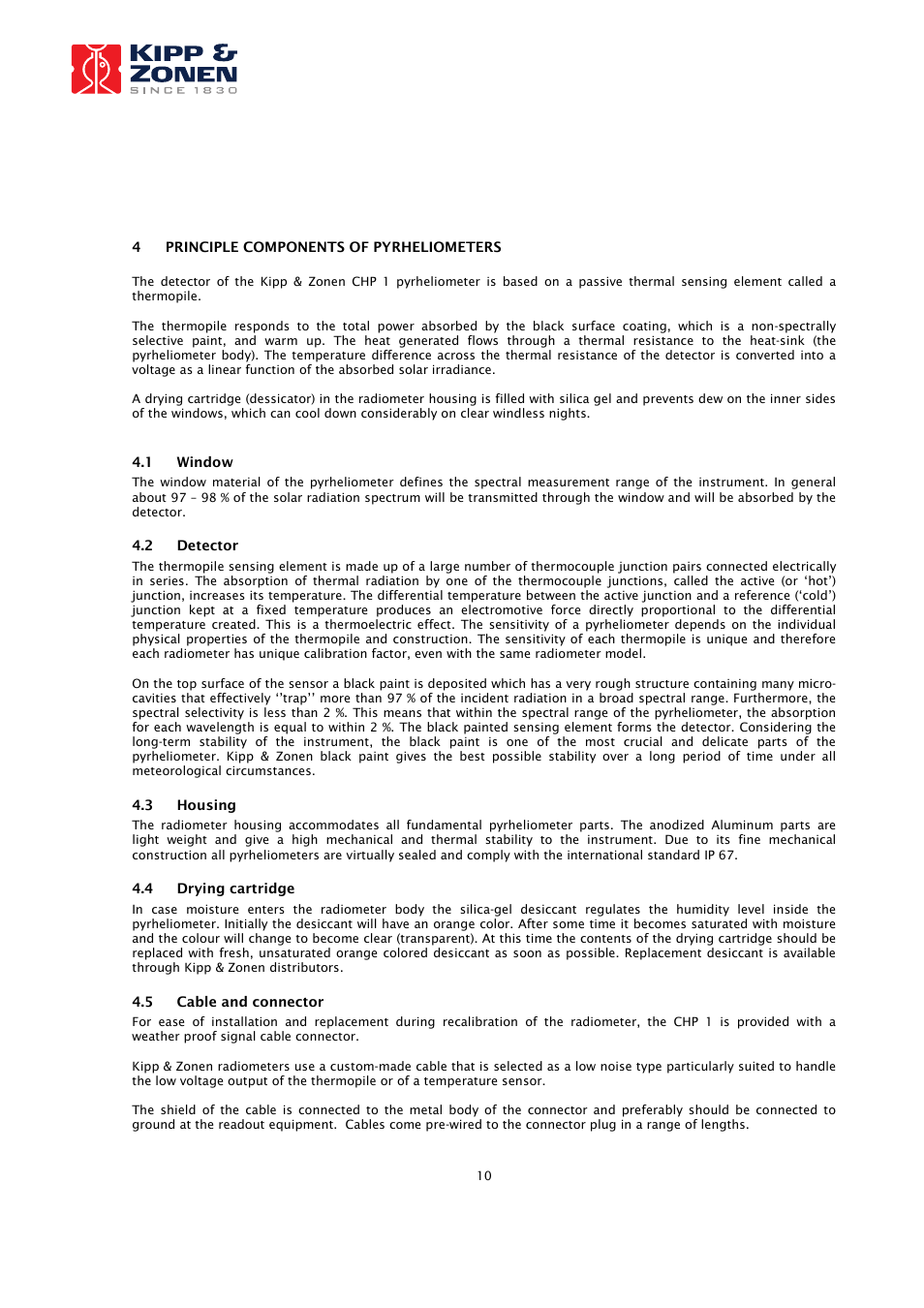 Kipp&Zonen CHP 1 Pyrheliometer User Manual | Page 10 / 23
