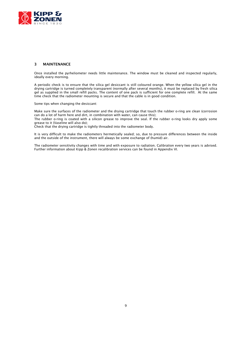 Kipp&Zonen CHP 1 Pyrheliometer User Manual | Page 9 / 23
