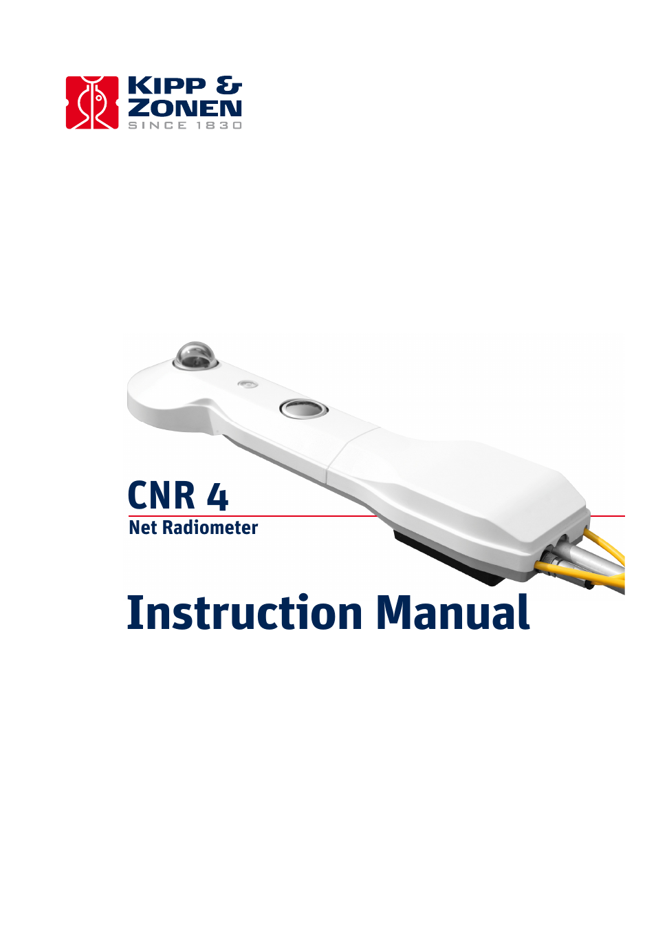 Kipp&Zonen CNR 4 Net Radiometers User Manual | 37 pages