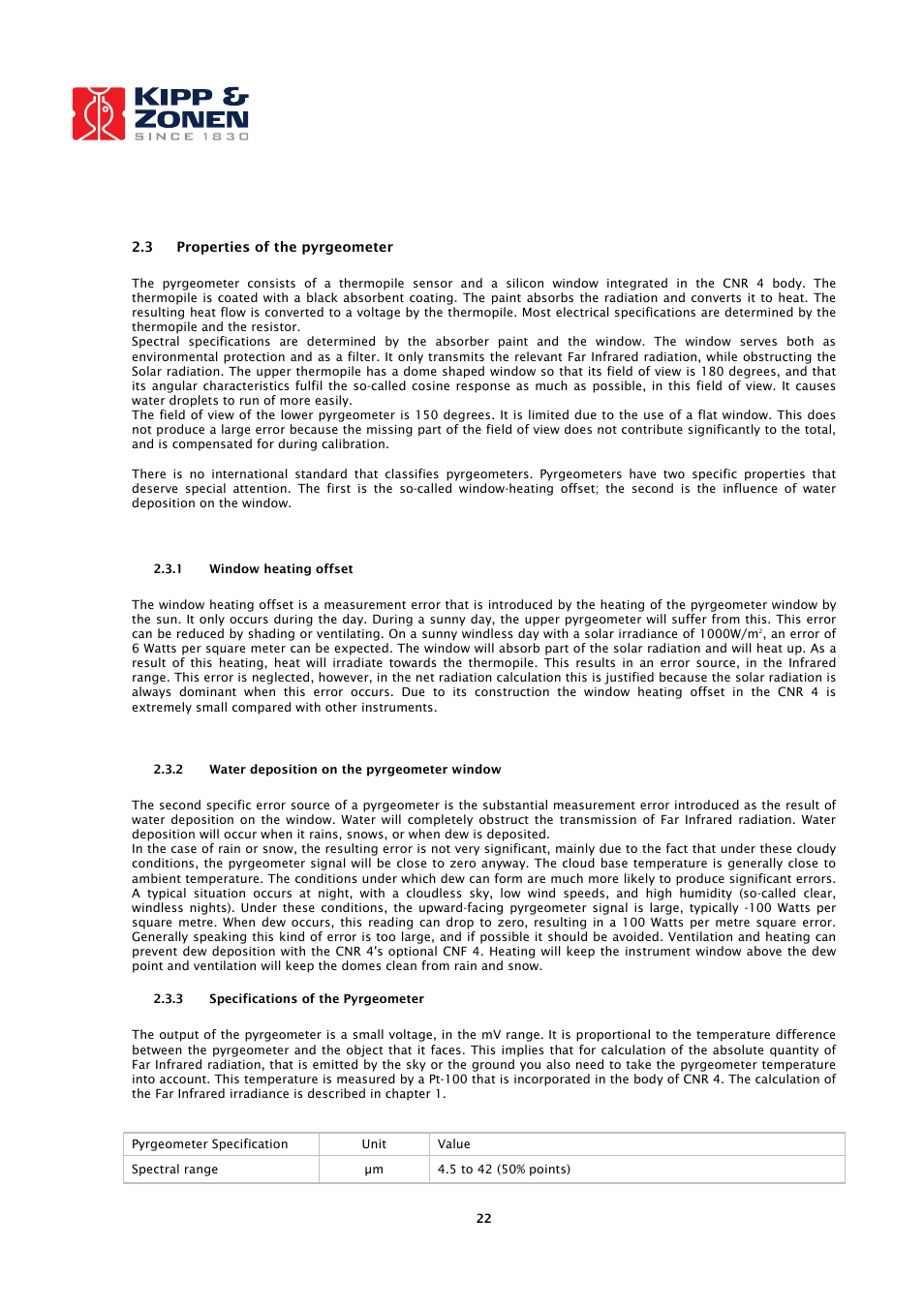 Kipp&Zonen CNR 4 Net Radiometers User Manual | Page 23 / 37