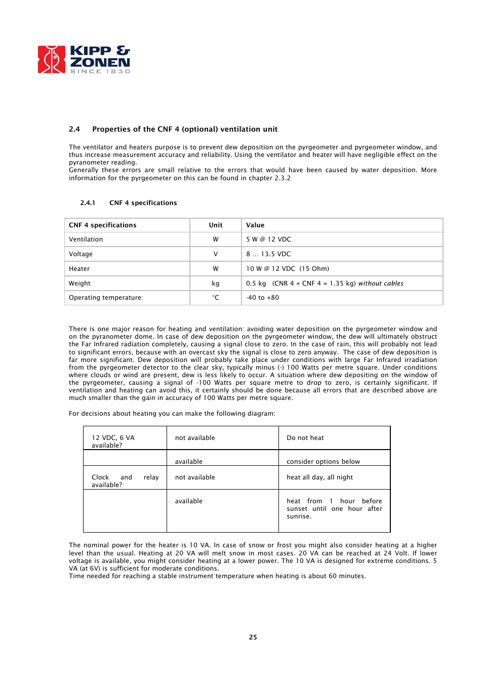 Kipp&Zonen CNR 4 Net Radiometers User Manual | Page 26 / 37