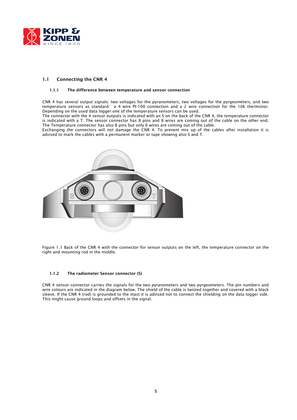 Kipp&Zonen CNR 4 Net Radiometers User Manual | Page 6 / 37
