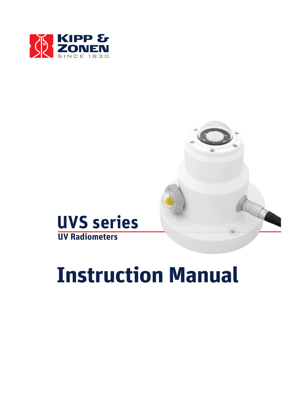 Kipp&Zonen UVS-E-T UV Radiometers User Manual | 25 pages