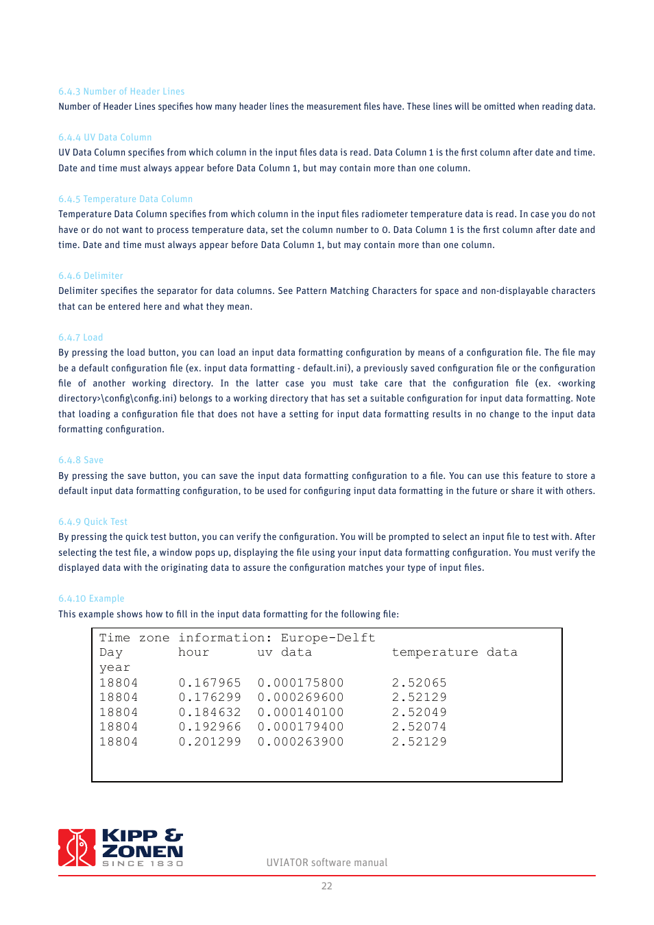 Kipp&Zonen UVS-E-T UV Radiometers User Manual | Page 22 / 60