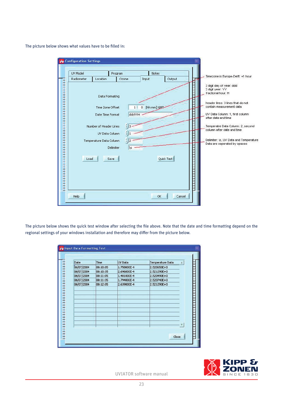 Kipp&Zonen UVS-E-T UV Radiometers User Manual | Page 23 / 60