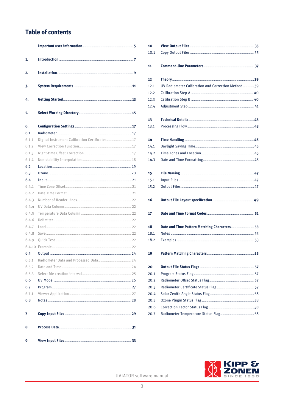 Kipp&Zonen UVS-E-T UV Radiometers User Manual | Page 3 / 60