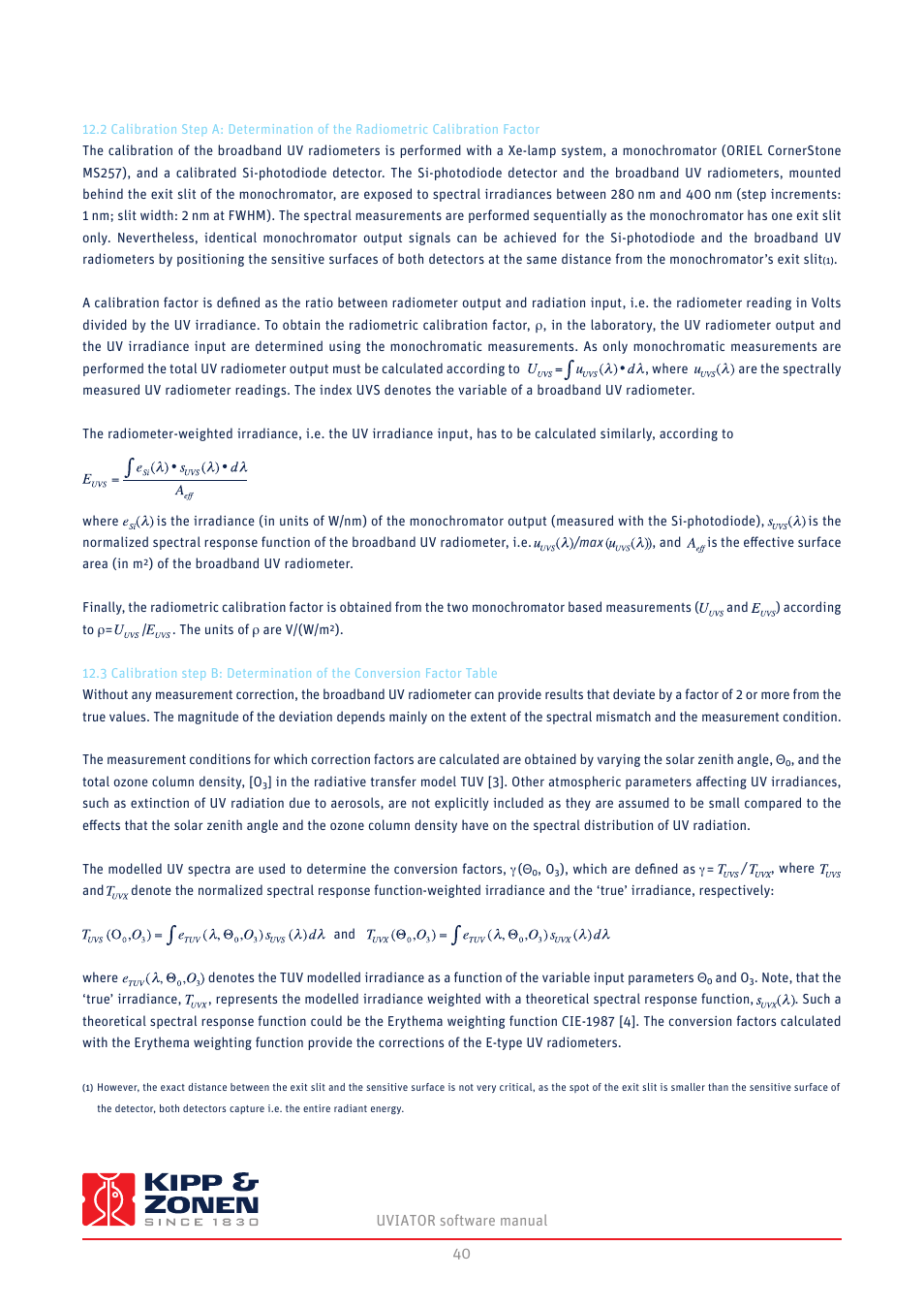 Kipp&Zonen UVS-E-T UV Radiometers User Manual | Page 40 / 60