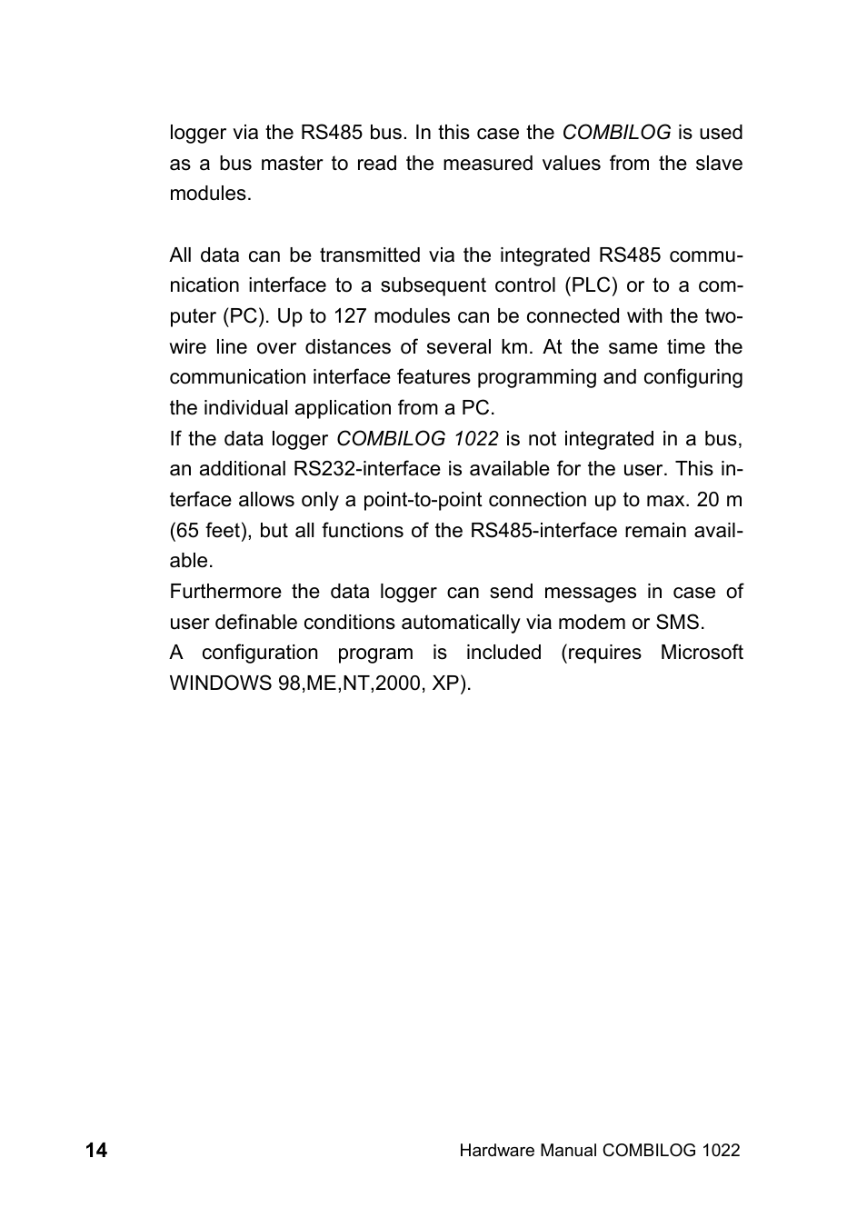 Kipp&Zonen COMBILOG Data Logger User Manual | Page 14 / 173