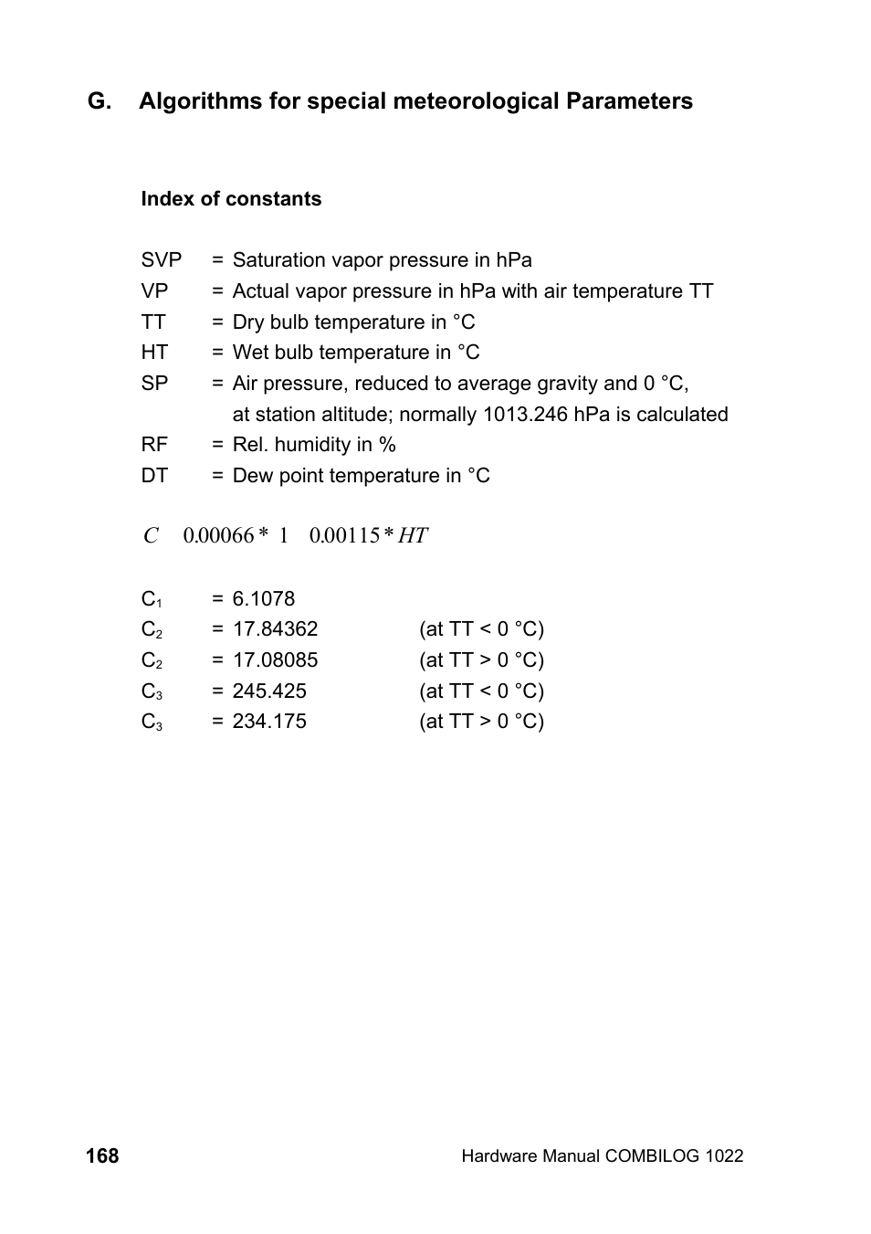 Kipp&Zonen COMBILOG Data Logger User Manual | Page 168 / 173