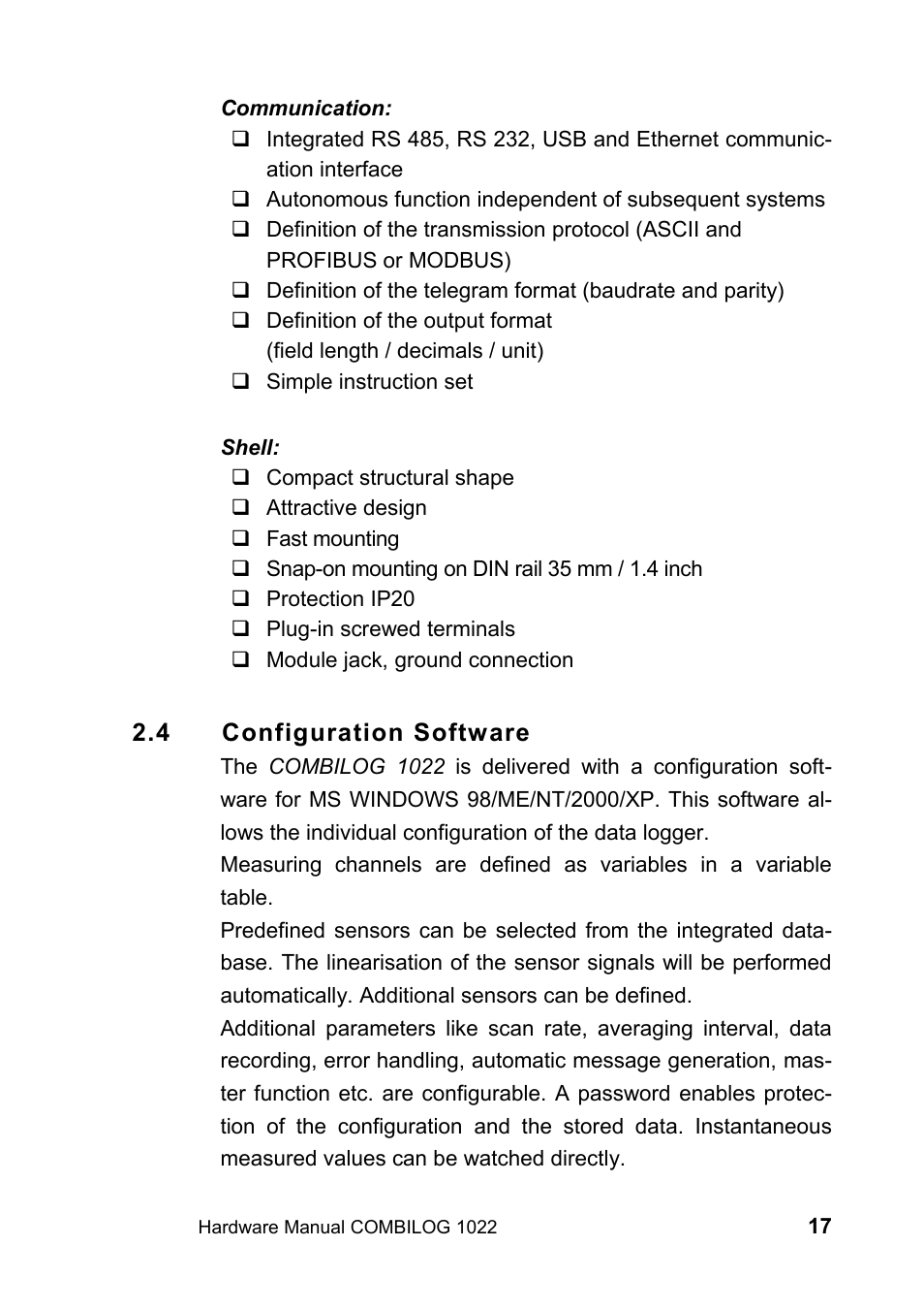 4 configuration software | Kipp&Zonen COMBILOG Data Logger User Manual | Page 17 / 173