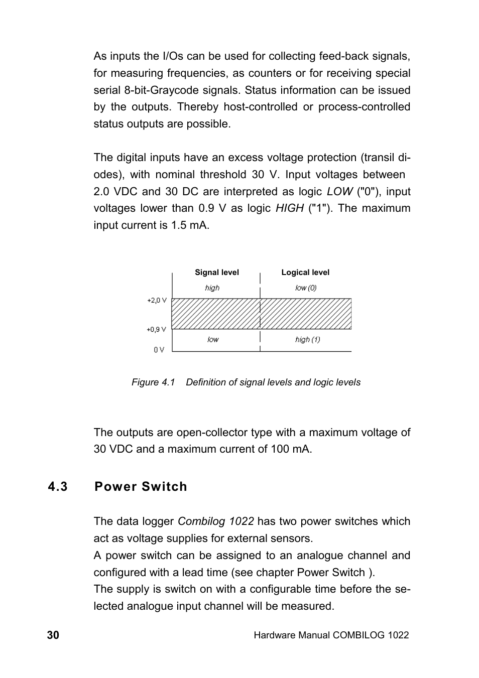 3 power switch | Kipp&Zonen COMBILOG Data Logger User Manual | Page 30 / 173