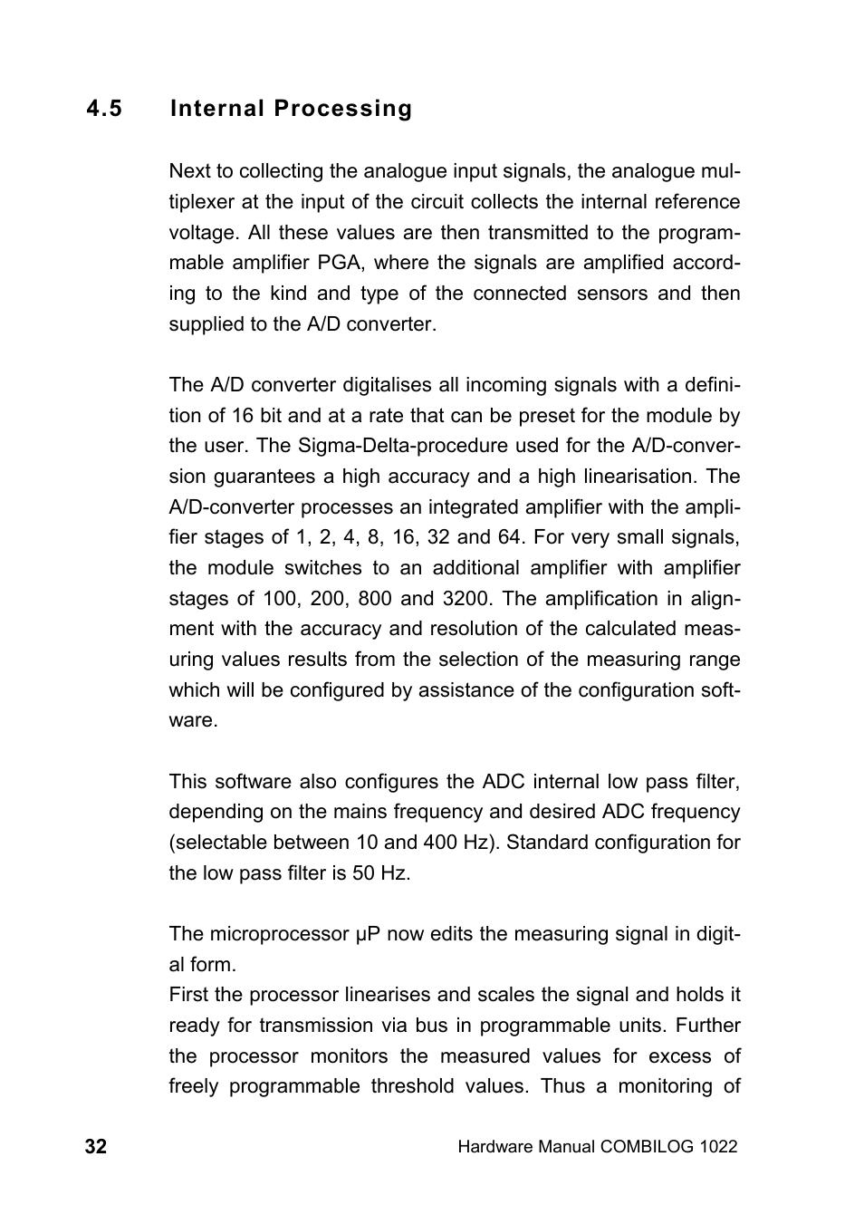 5 internal processing | Kipp&Zonen COMBILOG Data Logger User Manual | Page 32 / 173