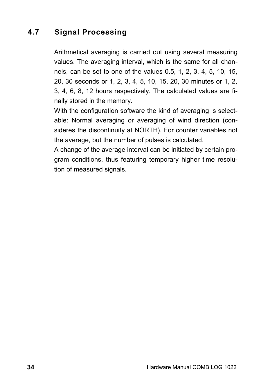 7 signal processing | Kipp&Zonen COMBILOG Data Logger User Manual | Page 34 / 173