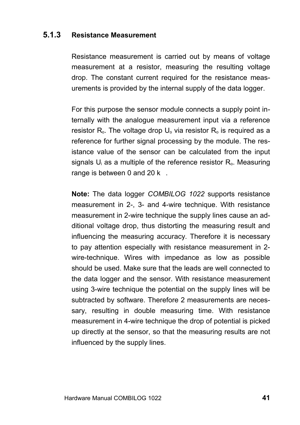 3 resistance measurement | Kipp&Zonen COMBILOG Data Logger User Manual | Page 41 / 173