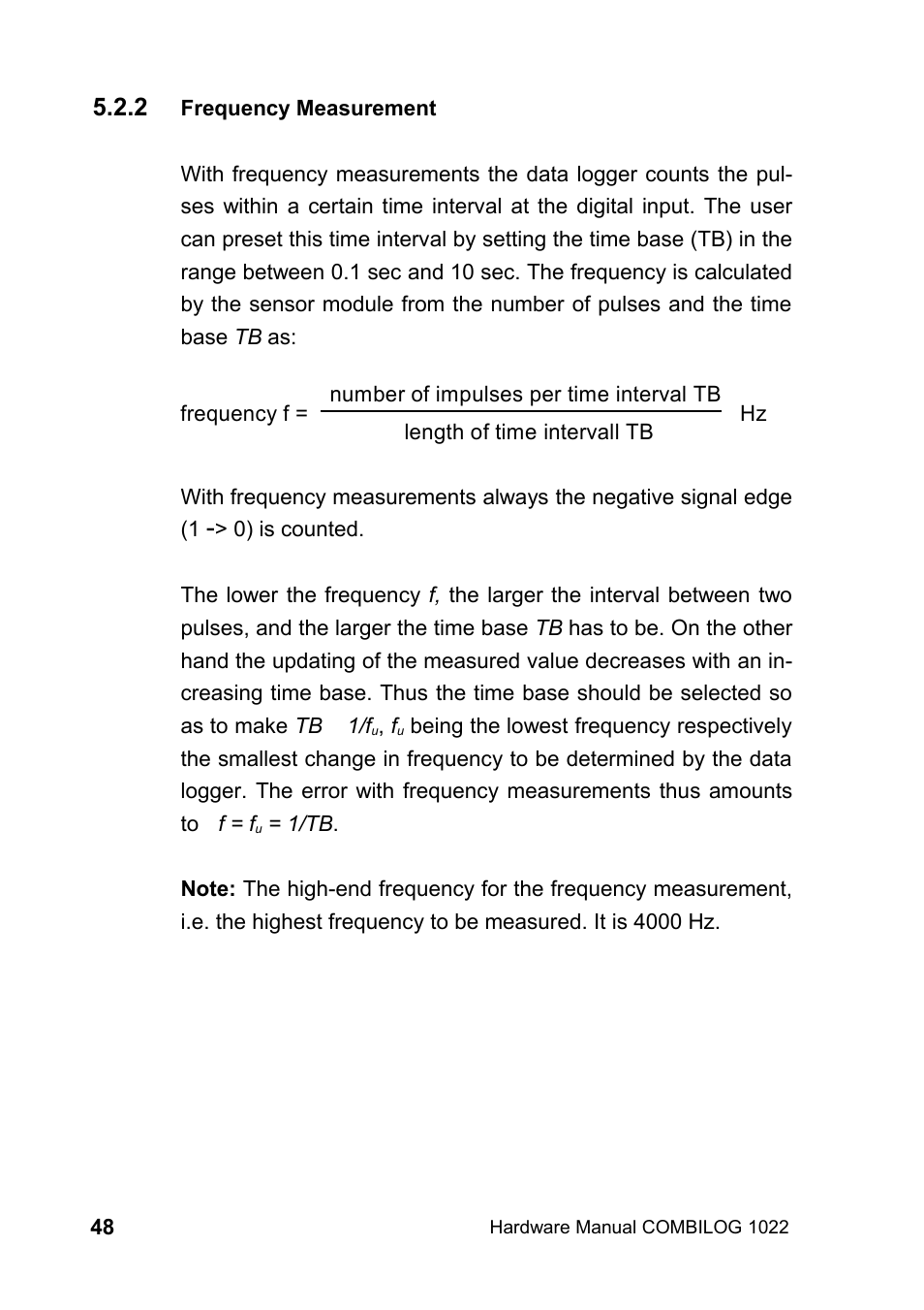 2 frequency measurement | Kipp&Zonen COMBILOG Data Logger User Manual | Page 48 / 173